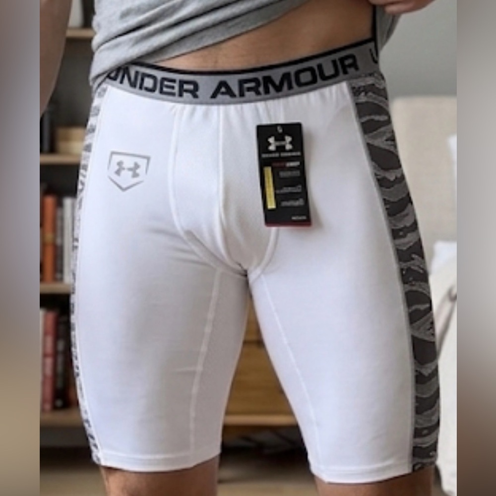 Under Armour heat gear  Compression Shorts with Gray Camo Side Panels